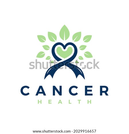 natural cancer treatment illustration logo design