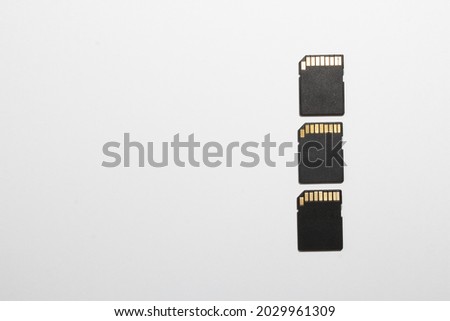 SD memory card for digital cameras on a white background