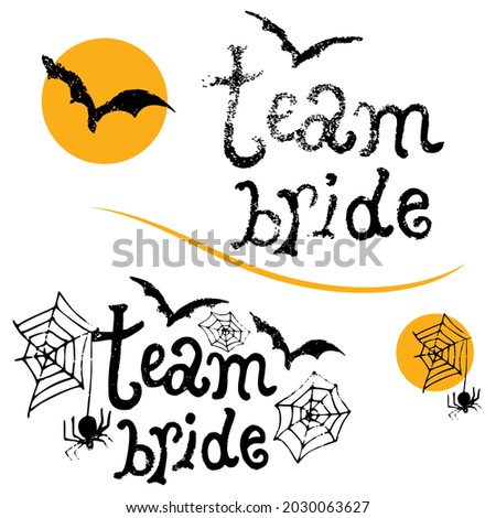 Team Bride card template, vector illustration