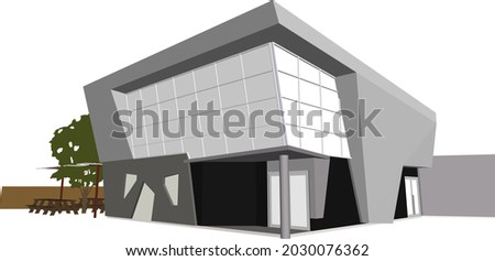 3D illustration of cafeteria project