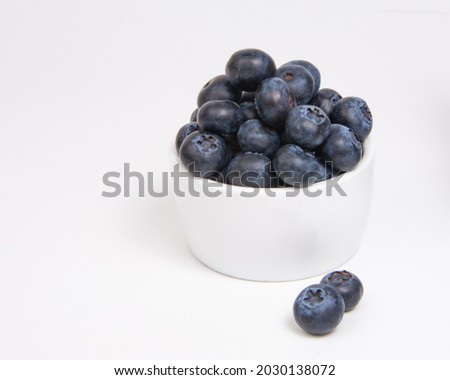 Perfect blueberry on the white background