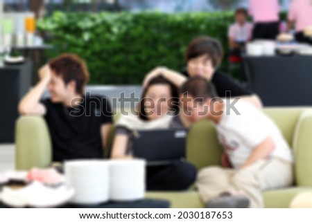 Blurry background of team buliding or togetherness business activity, Business concept