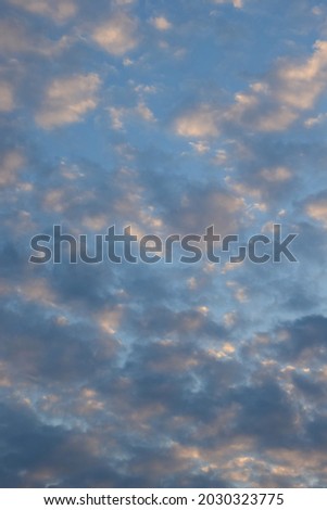 White and grey clouds in the evening sky - sky background