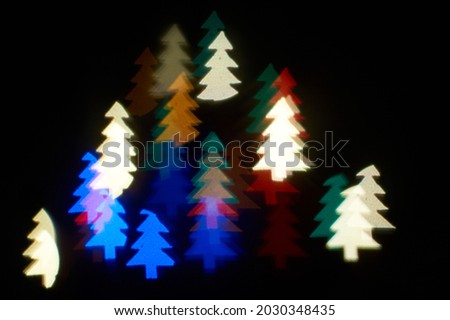 colorful Tree symbol bokeh photo ideal as a background
