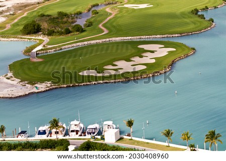 Panoramic Golf Course views at Puerto Cancun, Mexico, 