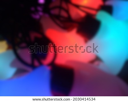 Blurred background colorful decorative lamp.