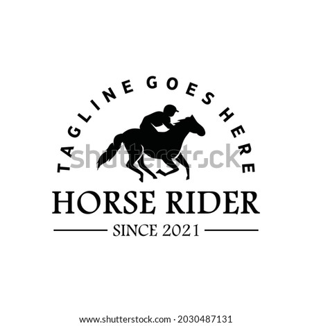 Horse Racing logotype template. symbol for business. Horse racing logo. Isolated vector illustration. Royalty-Free Stock Photo #2030487131