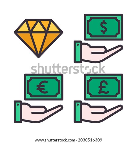 money icons set. Perfect for website mobile app, app icons, presentation, illustration and any other projects.