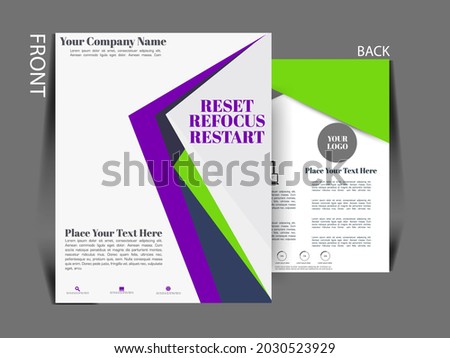 Business Brochure Template used for cover, flyer, Leaflet, Back to work after covid flyer vector.