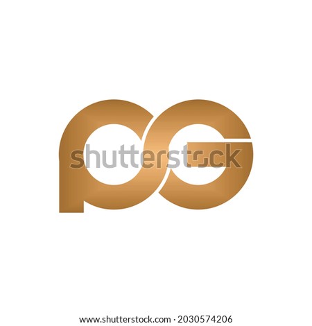 The P and G Logos That Tie To Each Other, Logo Design Illustration Vector