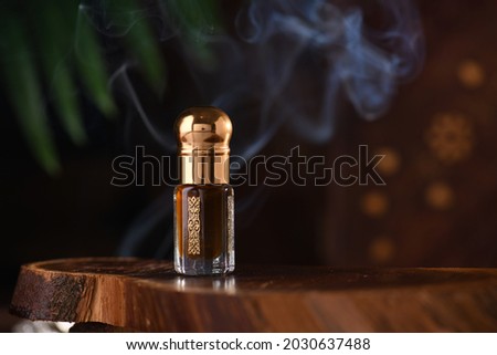 Close Up Of Oud Oils (Arabian perfume) Royalty-Free Stock Photo #2030637488