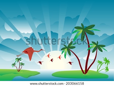  Tropical islands in the ocean