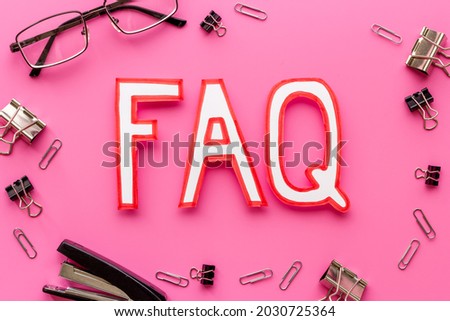 Faq message frequently asked questions. Information helpdesk concept