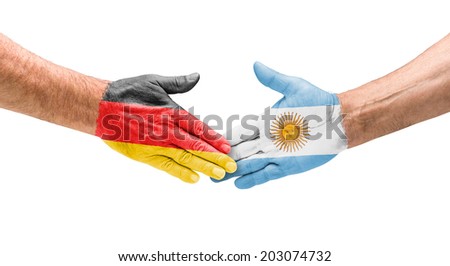 Handshake Germany and Argentina