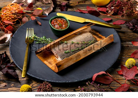 Smoked fish in autumn style
