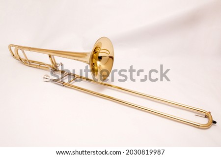 Custom Slide Trombone Birdland with Textile Case Royalty-Free Stock Photo #2030819987