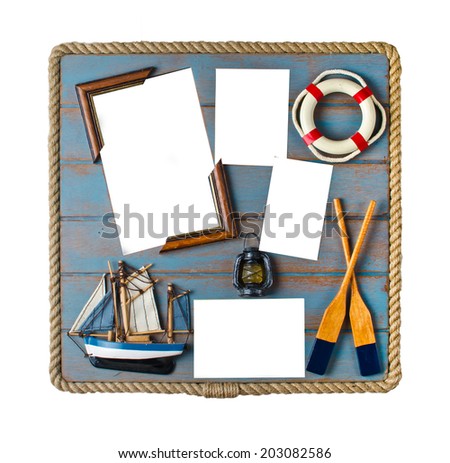isolated photo frame marine
