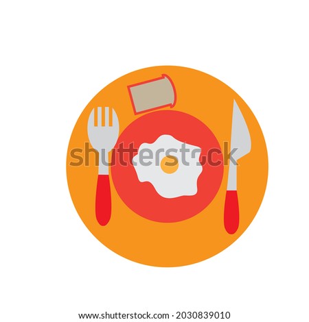 vector breakfast dish minimalist clipart or flat image or minimalist graphics