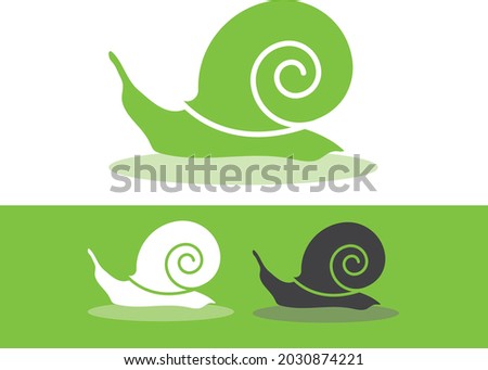 beauty nature snail logo vector