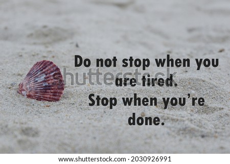 Inspirational quote concept on blurred background