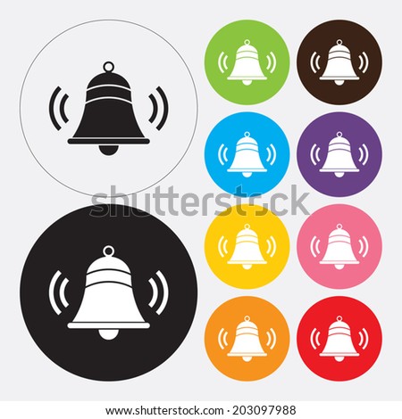 Bell flat icon - Vector