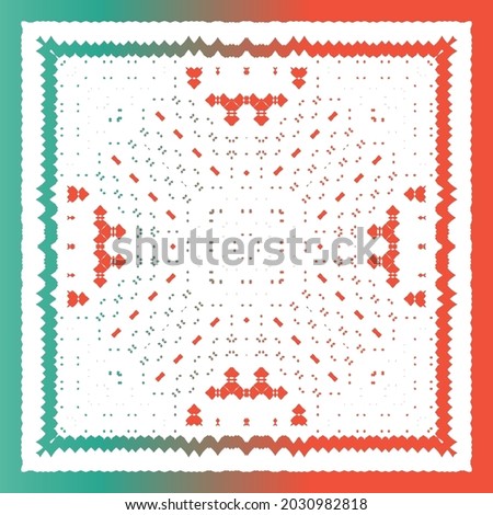 Antique talavera tiles patchwork. Vector seamless pattern trellis. Creative design. Red mexican ornamental  decor for bags, smartphone cases, T-shirts, linens or scrapbooking.