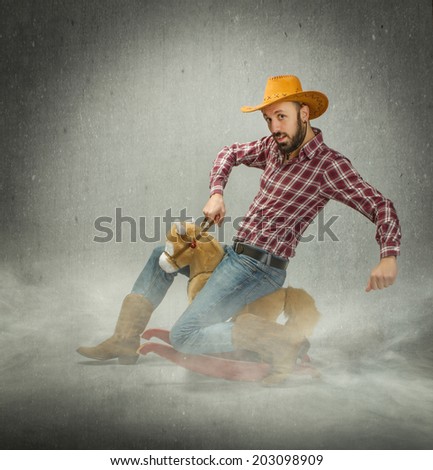 cow boy in a horse rodeo