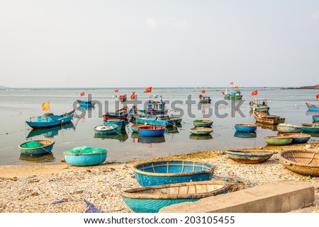 Boat on Vietnam beach