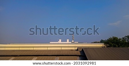 photo of clear sky from the roof of a tall building