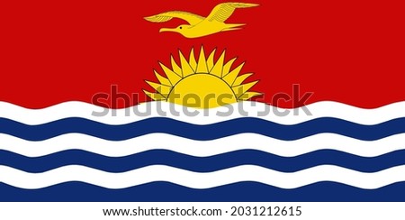 National flag of kiribati(Republic of Kiribati)vector
