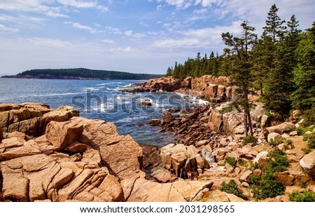 Rocky lake shore in Karelia Royalty-Free Stock Photo #2031298565