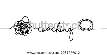Slogan, vibes coaching. Cartoon, drawn scribble sketch circle object. Chaotic or chaos and order. Comic chaos brain. Scrawls, wirwar. Random chaotic lines. Vector training, coach, coaching, workout Royalty-Free Stock Photo #2031299012