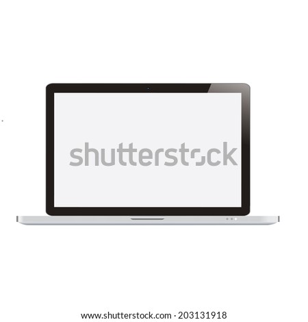 Vector realistic labtop isolated
