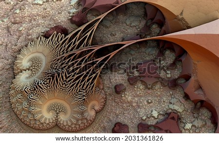 3D illustration Abstract Fractal High-Res Stock Photo Backdrop Wallpaper Royalty-Free Stock Photo #2031361826