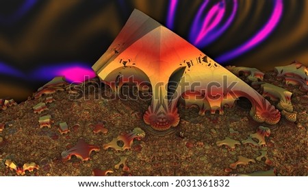 3D illustration Abstract Fractal High-Res Stock Photo Backdrop Wallpaper