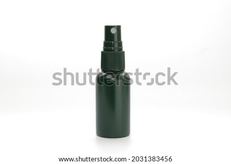 green bottle spray isolated on white background.