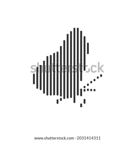 Butterfly black barcode line icon vector on white background.