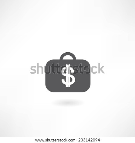 suitcase with dollar icon