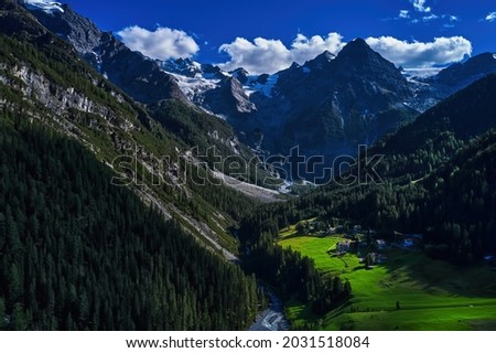 Beautiful alpine summer view with the Grosser Rettenstein summit in the background at the famous Panoramabahn Kitzbueheler Alpen, Salzburg, Austria. Royalty-Free Stock Photo #2031518084