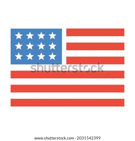 Vector graphic of USA symbol. USA flag vector in red and blue style. Good for prints, posters, flyers, advertisements, party decoration, greeting card, label stamp, product packaging, etc.