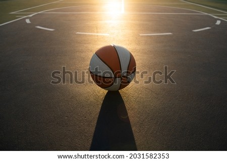 Basketball as a sports and fitness symbol of a team leisure activity playing. Copy space.