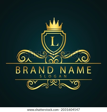 luxury L letter logo design