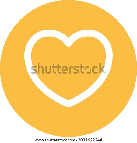 Yellow heart, illustration, vector, on a white background.