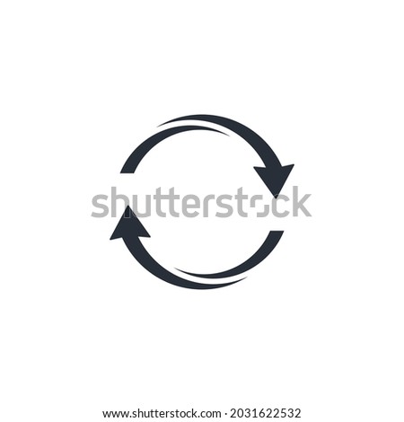 Rotation arrows. Vector icon isolated on white background.