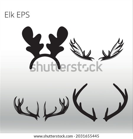 set of ELK silhouettes, line isolated or logo isolated sign symbol vector, outline and stroke style Collection of high-quality vector illustration,