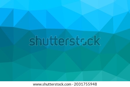 Light BLUE vector abstract mosaic pattern. Colorful abstract illustration with gradient. Polygonal design for your web site.