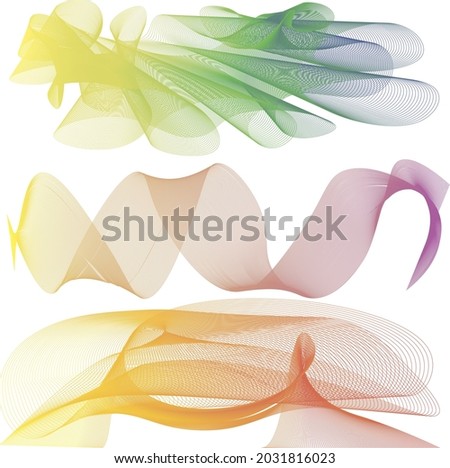 many lines wave vector color gradient