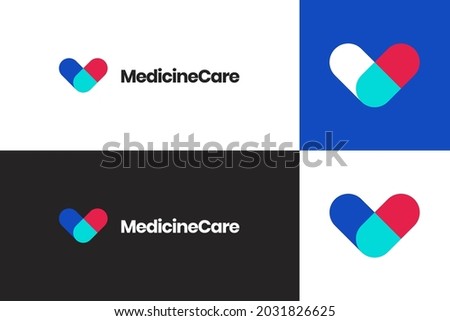 Medicine Medical Pharmacy Logo Design Template for company business.