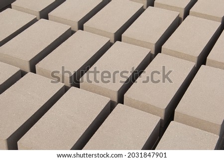 Photo of hyper-pressed bricks produced by Beskuduk Tas in Shymkent.