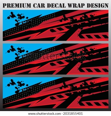 sport car decal abstract geometric style